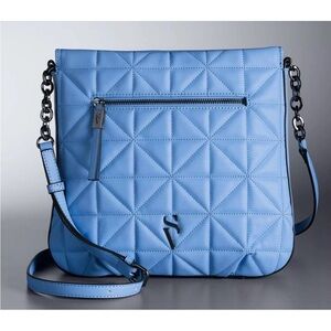 Simply Vera Sky Blue Quilted Crossbody Bag